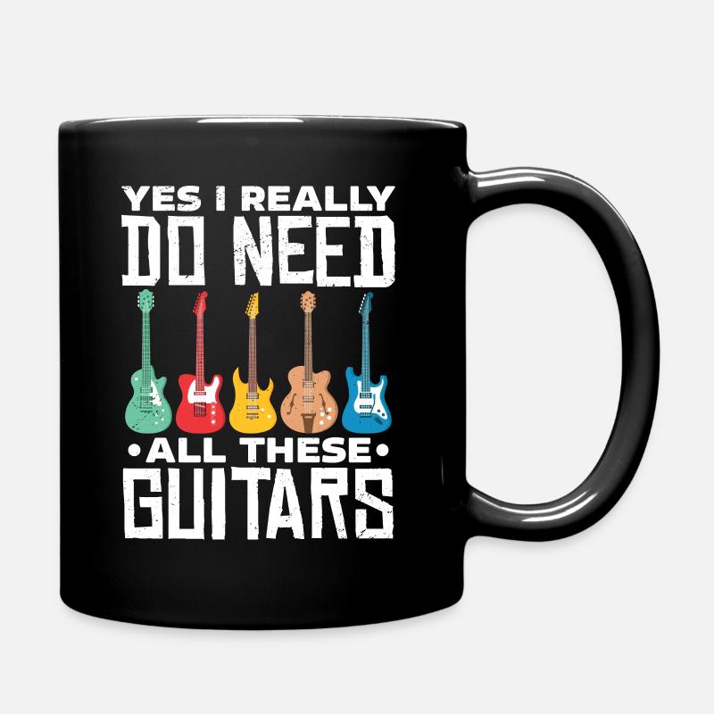 guitars - Full Colour Mug - black