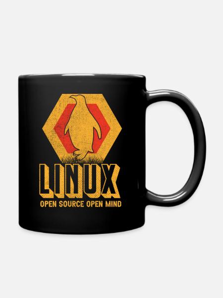 Linux Geek Pinguin Nerd Informatiker - Tasse einfarbig - Schwarz