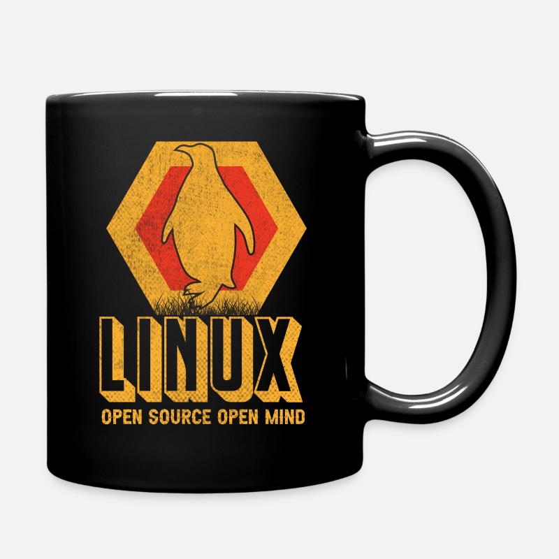 Linux Geek Penguin Nerd Computer Scientist - Full Colour Mug - black