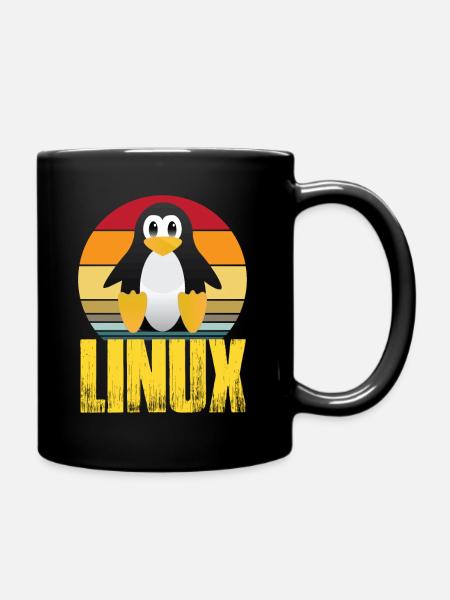 Linux Retro Vintage Geek Style Hacking - Mug uni - noir