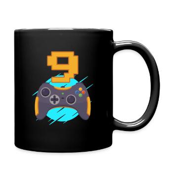 Kids 9th Birthday Gamer PC Console Zocker - Full Colour Mug - black - Right