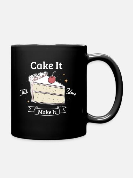 Backen Bäcker Geschenk - Tasse einfarbig - Schwarz
