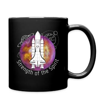Espace, navette spatiale, planètes - Mug uni - noir - Droite