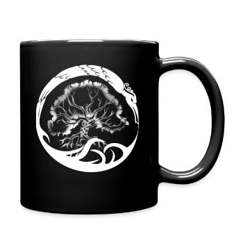 Celtic Irland Wikinger Keltisch Knoten Muster Baum - Tasse einfarbig - Schwarz - Rechts