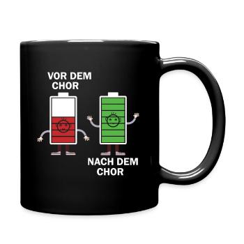 Nach dem Chor - Tasse einfarbig - Schwarz - Rechts