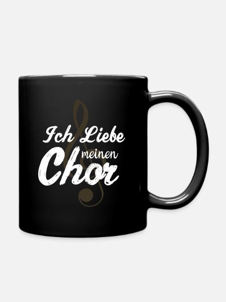 Ich liebe den Chor - Tasse einfarbig - Schwarz
