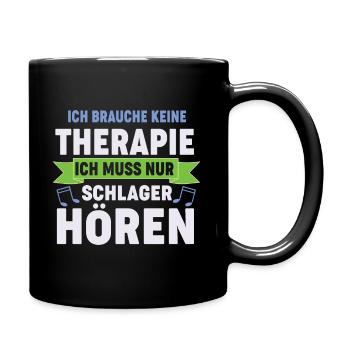 Ich muss Schlager hören - Tasse einfarbig - Schwarz - Rechts