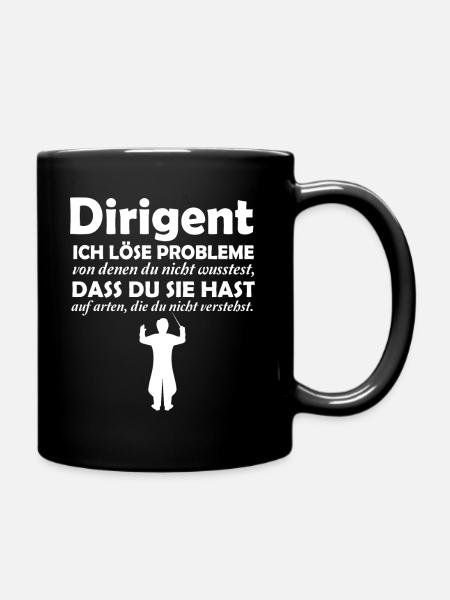 Dirigent löst Probleme - Tasse einfarbig - Schwarz
