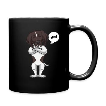 Sturer Kleiner Münsterländer Hund - Tasse einfarbig - Schwarz - Rechts