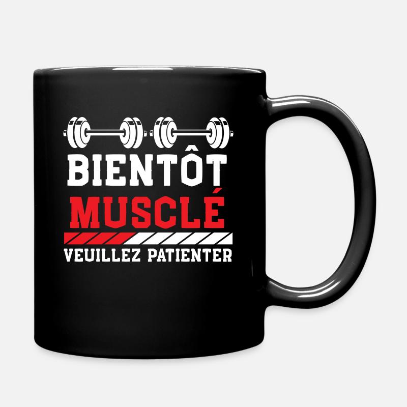Bientôt Musclé Veuillez Patienter - Mug uni - noir