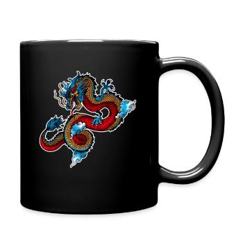 Japanese Dragon T-Shirt Gift Dragon - Full Colour Mug - black - Right