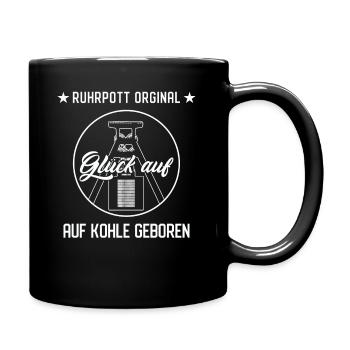 Ruhrpott - Tasse einfarbig - Schwarz - Rechts