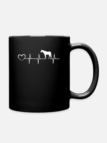 Cheval Battement de Coeur - Mug uni - noir