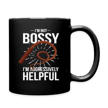 Dominant Peitsche Lustiges Fun Sprüche - Tasse einfarbig - Schwarz - Rechts