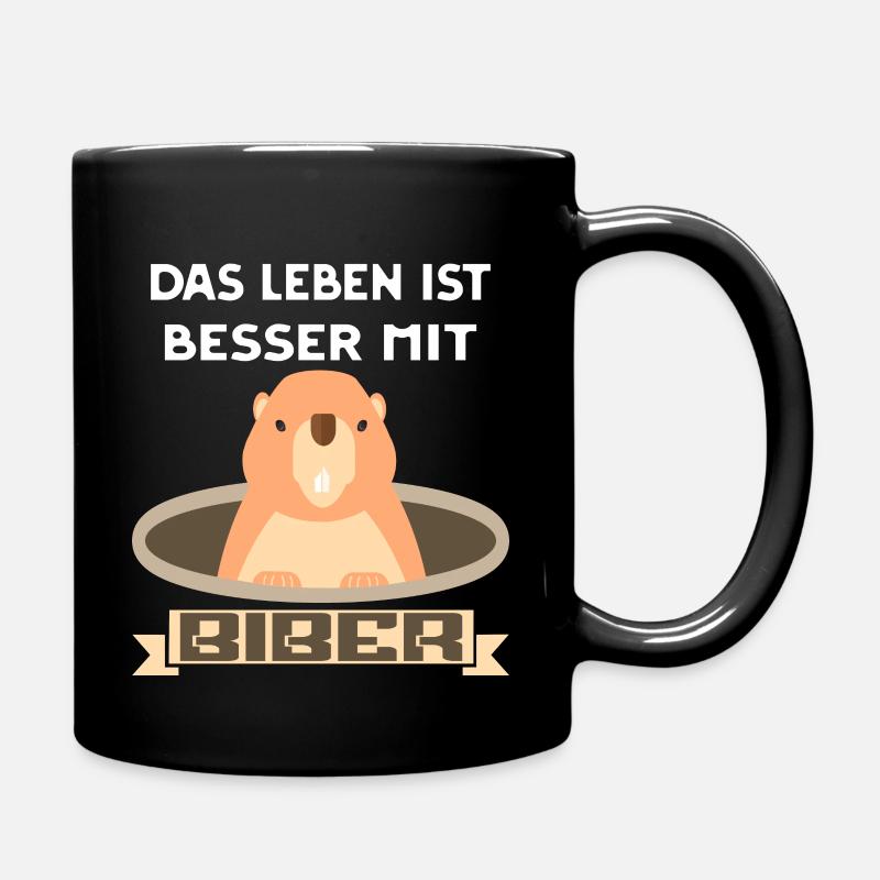 Castor rongeur costume protection de la nature idée cadeau - Mug uni - noir