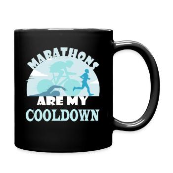 Triathlon gift swimming race cycling - Full Colour Mug - black - Right