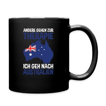 Australien - Tasse einfarbig - Schwarz - Rechts