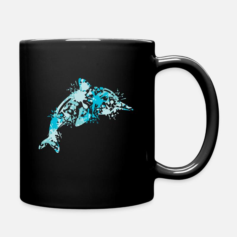 Delfin - Tasse einfarbig - Schwarz