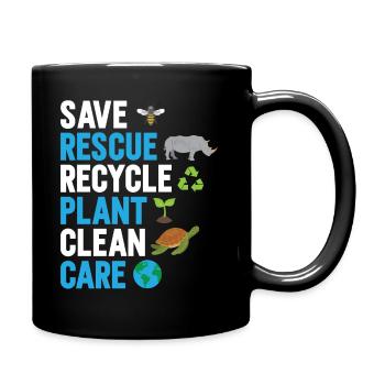 Environnement écologiste - Mug uni - noir - Droite