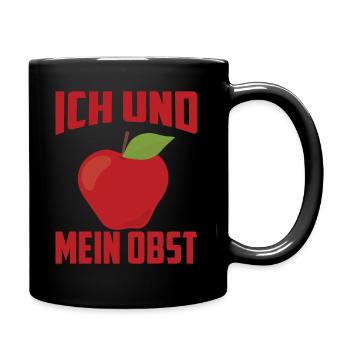 ICH UND MEIN OBST APFEL - Tasse einfarbig - Schwarz - Rechts