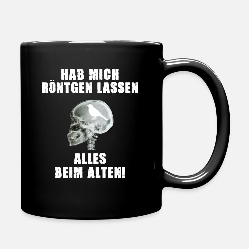 Hab mich Röntgen lassen alles OK Vogel Röntgenbild - Tasse einfarbig - Schwarz
