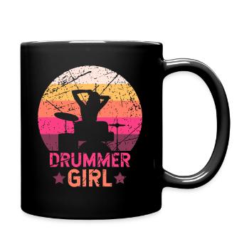 Batterie-batteur Girl batterie - Mug uni - noir - Droite