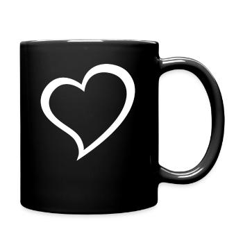 Coeur - Mug uni - noir - Droite