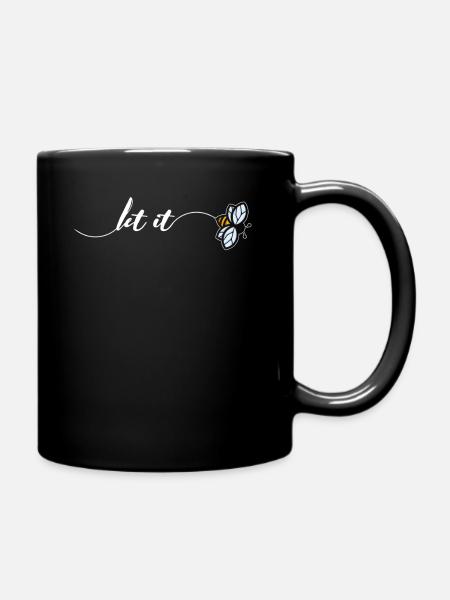 Biene - Tasse einfarbig - Schwarz