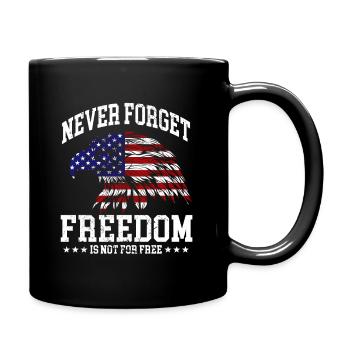 Memorial Day Never Forget Freedom Is Not For Free - Full Colour Mug - black - Right
