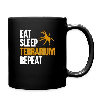 Vogelspinne Spinnen Tarantel Spinne Vogelspinnen - Tasse einfarbig - Schwarz - Rechts
