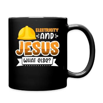 Lustige Elektriker Geschenkidee für Elektriker Ges - Tasse einfarbig - Schwarz - Rechts