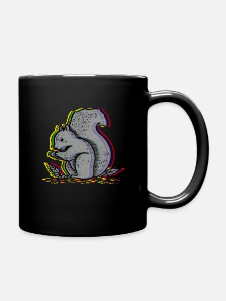 Eichhörnchen - Tasse einfarbig - Schwarz