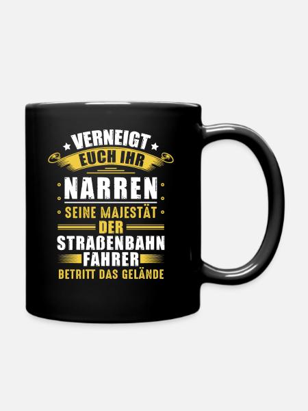 Straßenbahnfahrer Straßenbahn Tram Beruf Geschenk - Tasse einfarbig - Schwarz