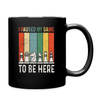 Schach - Tasse einfarbig - Schwarz - Rechts