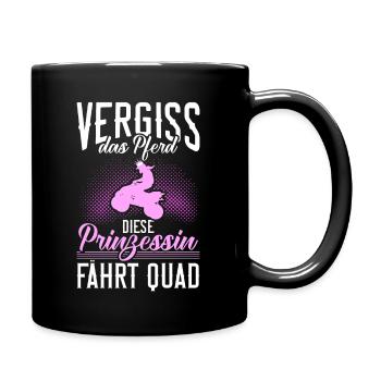 Diese Prinzessin Fährt Quad Quadfahrerin Geschenk - Tasse einfarbig - Schwarz - Rechts