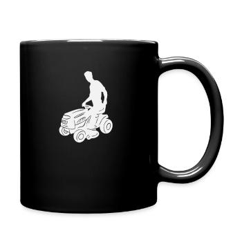 Rasentraktor Rasenmähen Aufsitzmäher Rasenmäher - Tasse einfarbig - Schwarz - Rechts