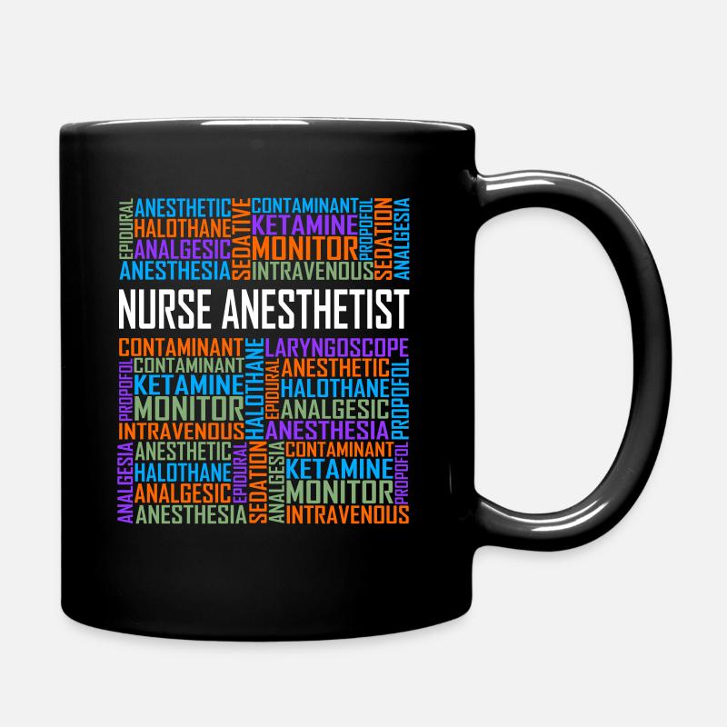 Infirmière anesthésiste - Mots - Mug uni - noir