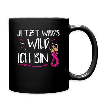 8 Geburtstag 8 Jahre alt Geschenkidee Geschenk - Tasse einfarbig - Schwarz - Rechts