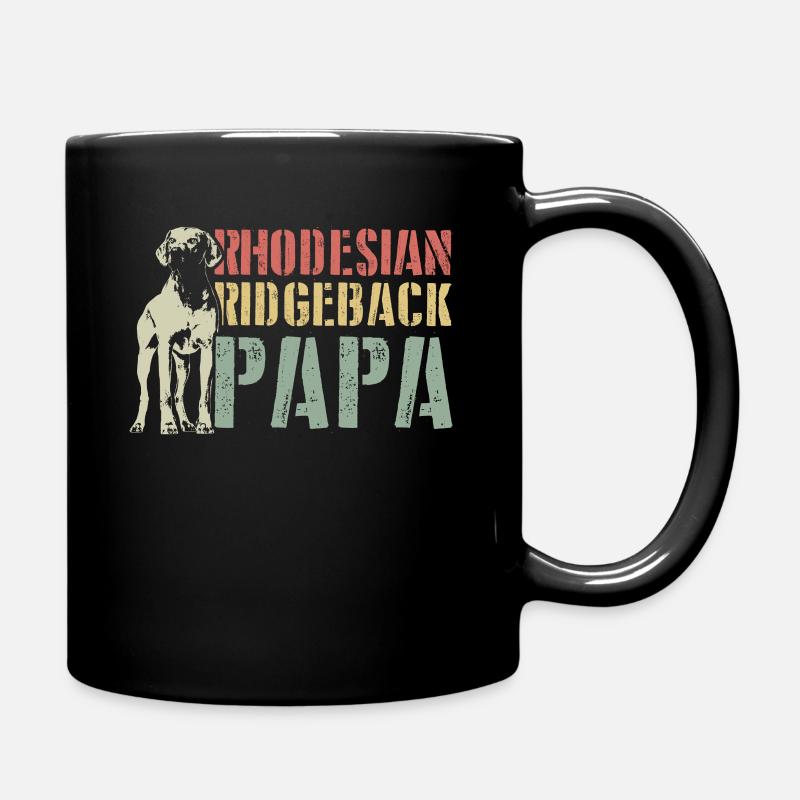 Rhodesian Ridgeback Papa Hundeliebhaber Geschenk - Tasse einfarbig - Schwarz