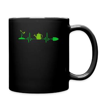Jardinier amateur arrosoir coeur battement de jardin cadeau - Mug uni - noir - Droite