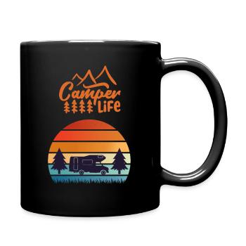 Camping-car Life Alcôve - Mug uni - noir - Droite