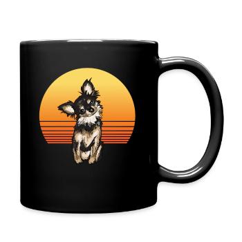 Soleil chihuahua - Mug uni - noir - Droite
