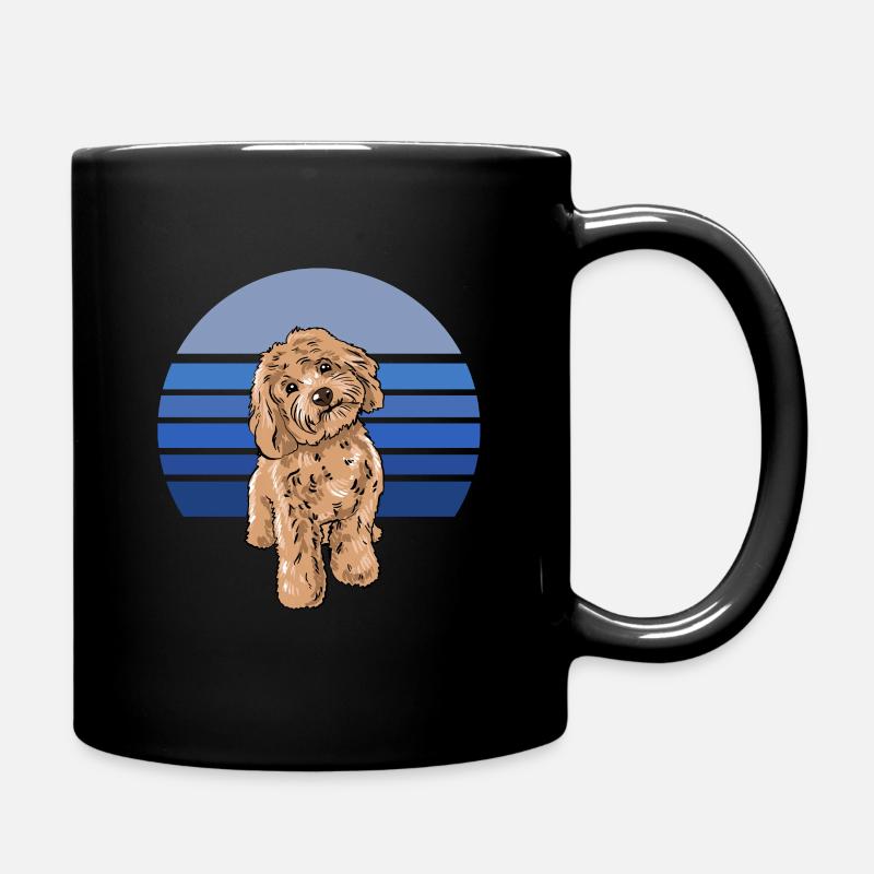 Cockapoo Blau Retro - Tasse einfarbig - Schwarz