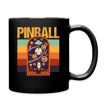 Flipper Love Retro Pinball Game Arcade Player - Full Colour Mug - black - Right