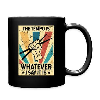 Schlagzeuger Sticks Drum Stick Musik Schlagzeug - Tasse einfarbig - Schwarz - Rechts
