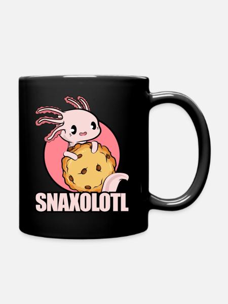 Axolotl Snaxolotl - Tasse einfarbig - Schwarz