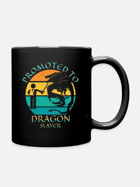 Promoted to Dragon Killer Arm Break Gift Child - Full Colour Mug - black
