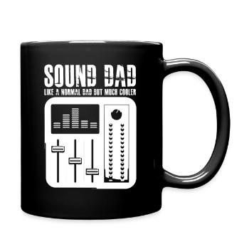 Sound Dad Like A Normal Dad Audio Music Recording - Full Colour Mug - black - Right