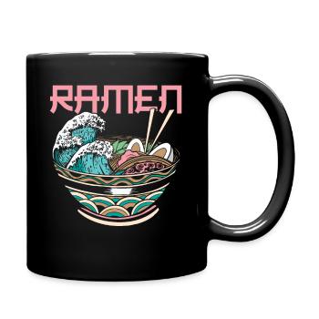 The Great Wave Off Kanagawa Ramen Eater Noodle - Full Colour Mug - black - Right