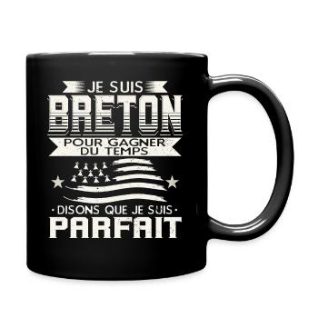 Je Suis Breton Humour - Mug uni - noir - Droite